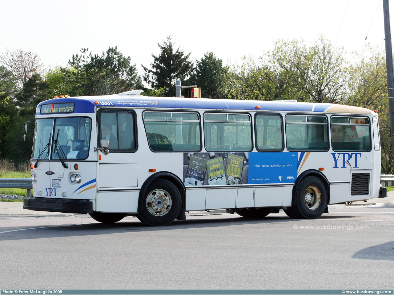 www.busdrawings.com - York Region Transit - 1988 Orion I 01.502